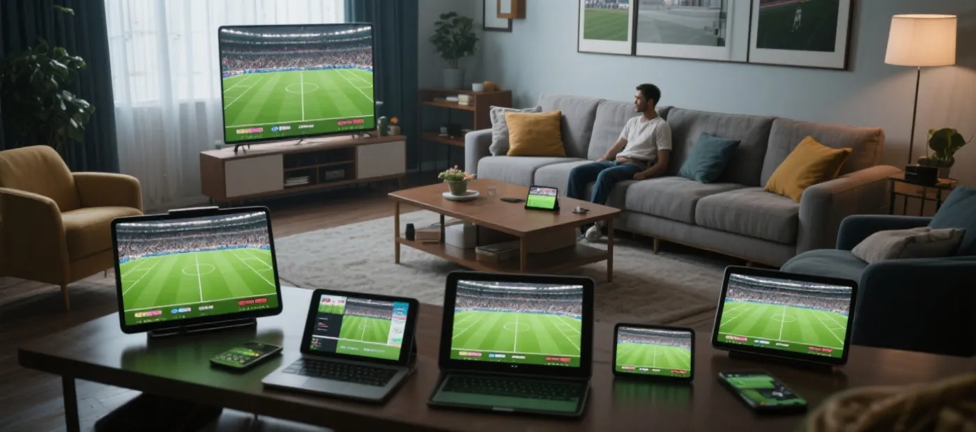 多设备观赛示意图